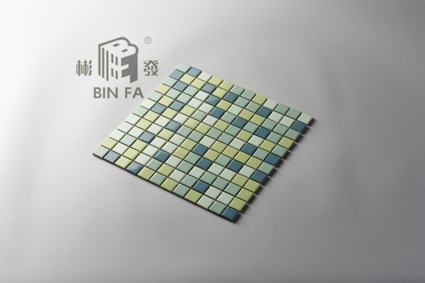 Classic Green 23*23 Ceramic Mosaic Tile for Decoration.